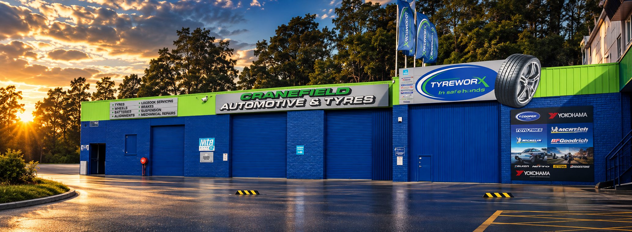 Cranefield Automotive & Tyres workshop and forecourt
